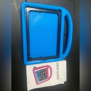 Blue Kid-Friendly Tablet Handle Case with Built-in Stand - Brand Unknown